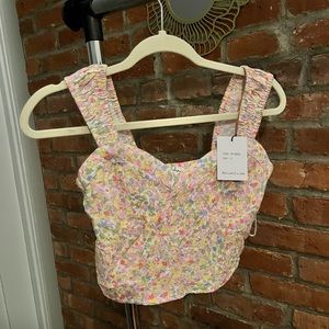 Brand new floral print crop top